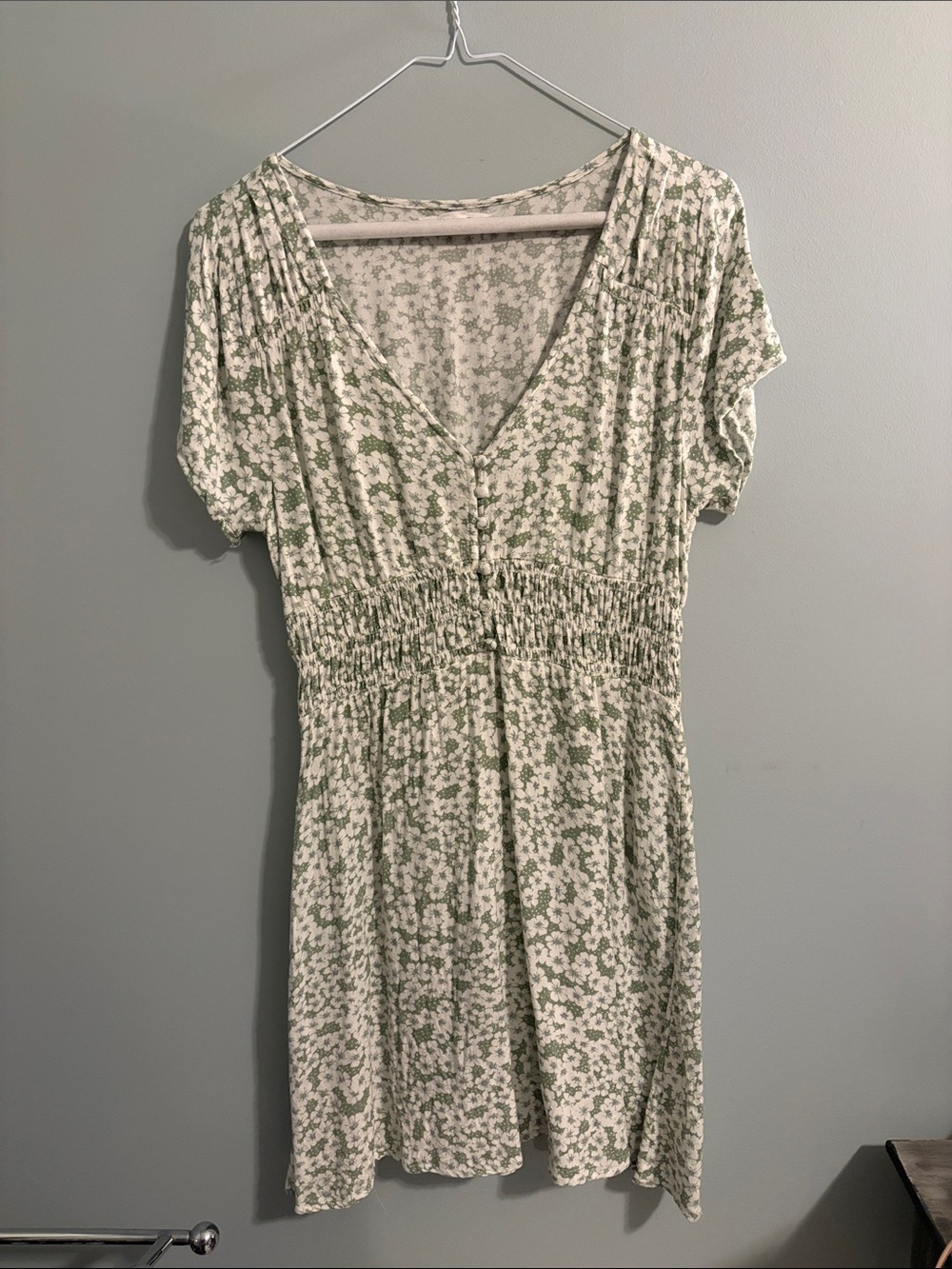 ONEILL GREEN FLOWER DRESS - 19-20ptp